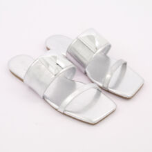 Silver Tone Stud Sandals