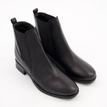 Black Leather Valencia Ankle Boots