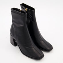 Black Claudia Heeled Ankle Boots