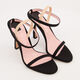 Black Fantasia Strap Detail Heels  - Image 1 - please select to enlarge image