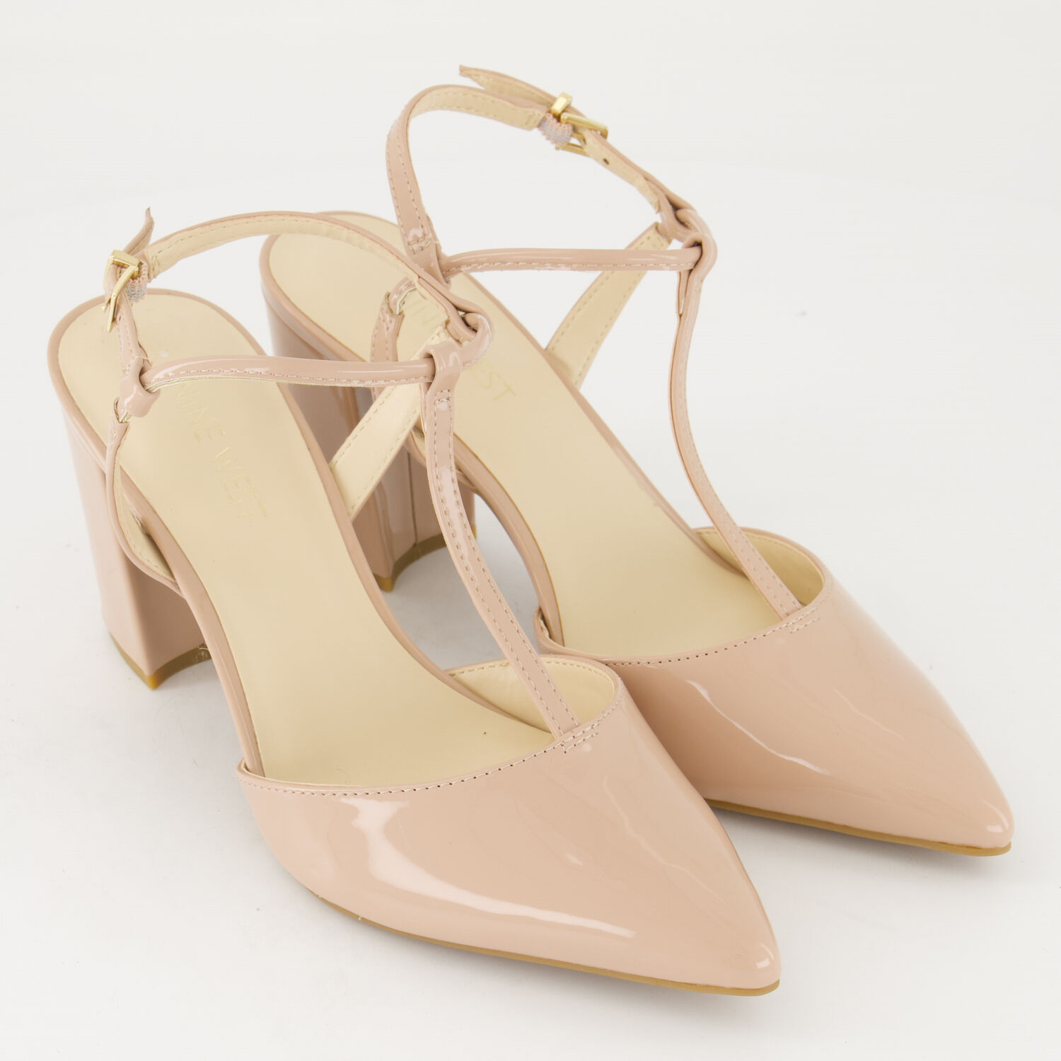 Nude Gloss Block Heel Shoes TK Maxx UK