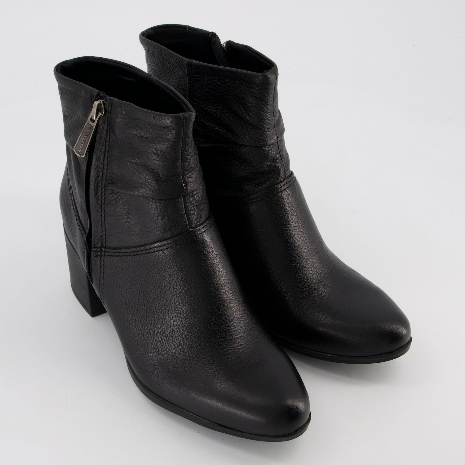 Wide Fit Stiefeletten Schwarz Mit Blockabsatz Schwarze Bottorino