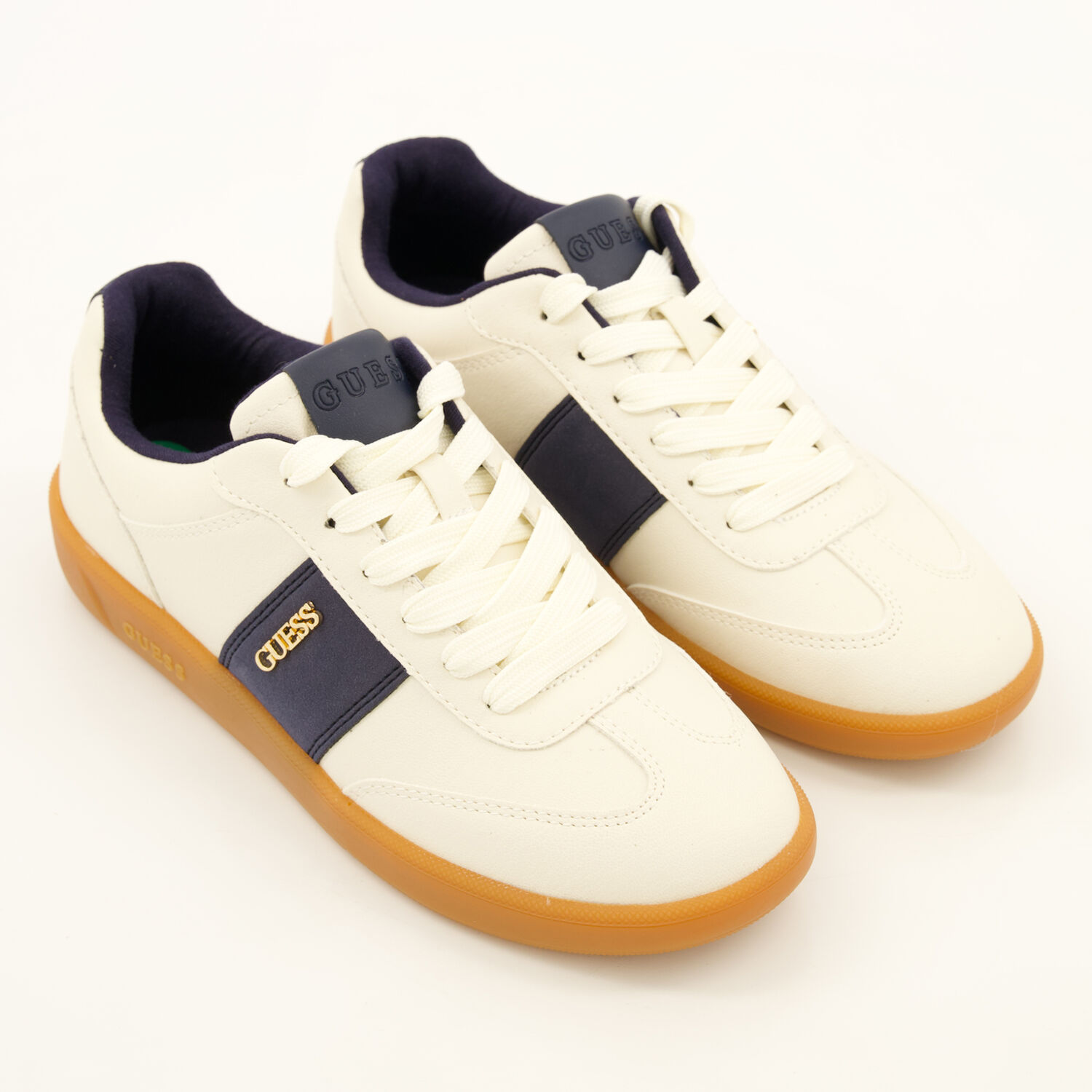 Cream Navy Logo Trainers TK Maxx UK - Main Image
