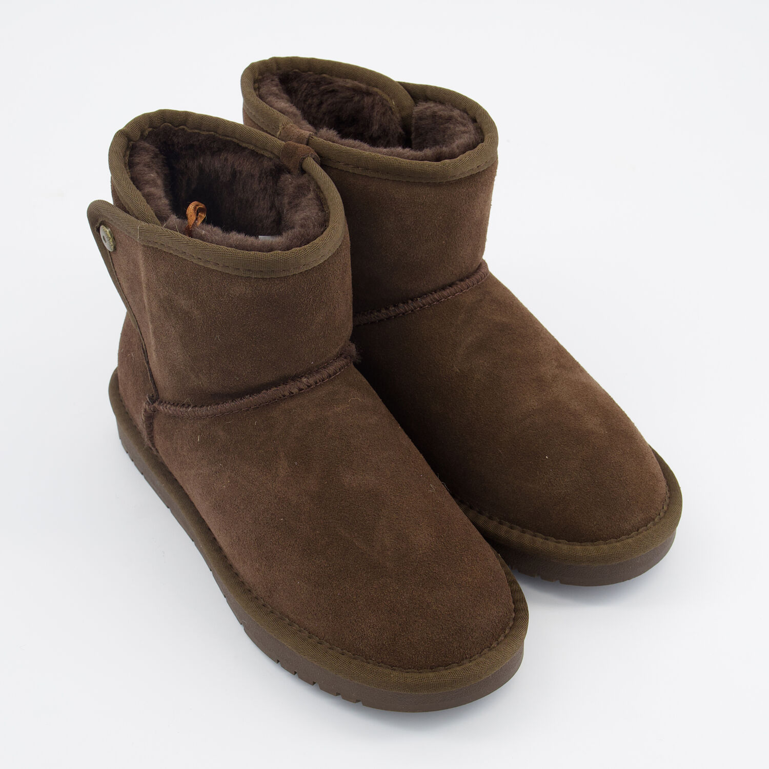 Chocolate Suede Flat Ankle Boots TK Maxx UK