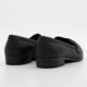 Black Crinkle Bow Loafers  - Image 2 - please select to enlarge image