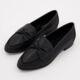 Black Crinkle Bow Loafers  - Image 3 - please select to enlarge image