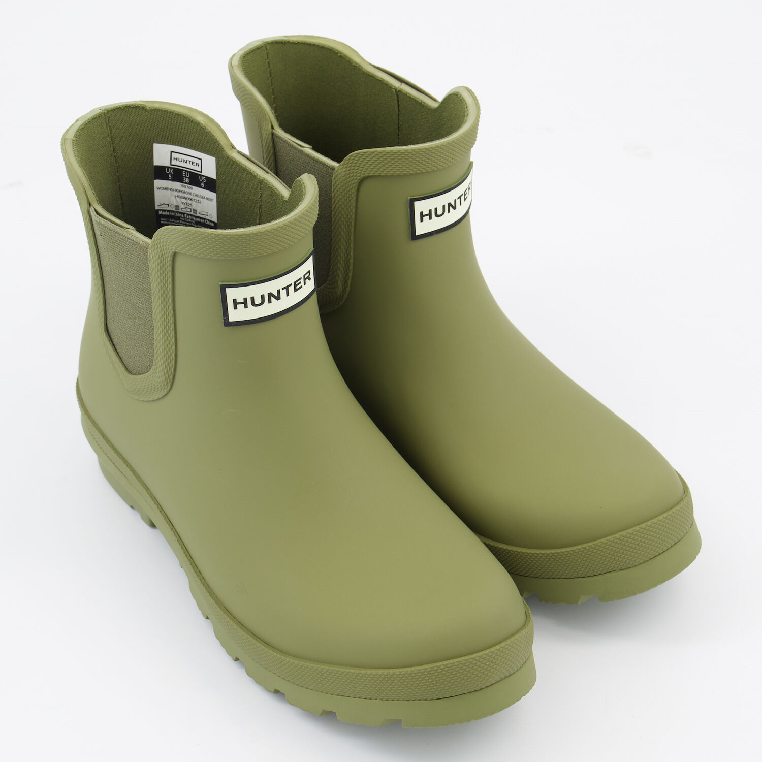 Ladies Wellies Green Wellies Boots Green Rubber Chelsea Wellies TK