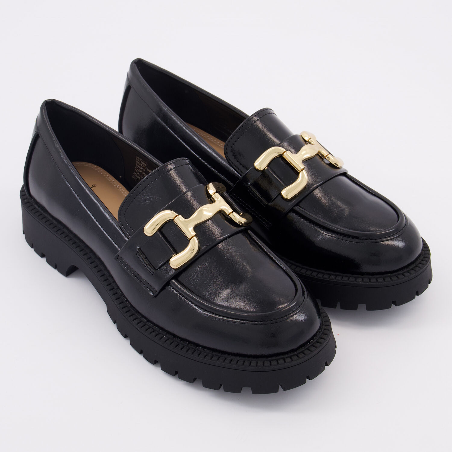 Leather Loafers Wide Fit Asos Womens Loafers Black Patent Chunky