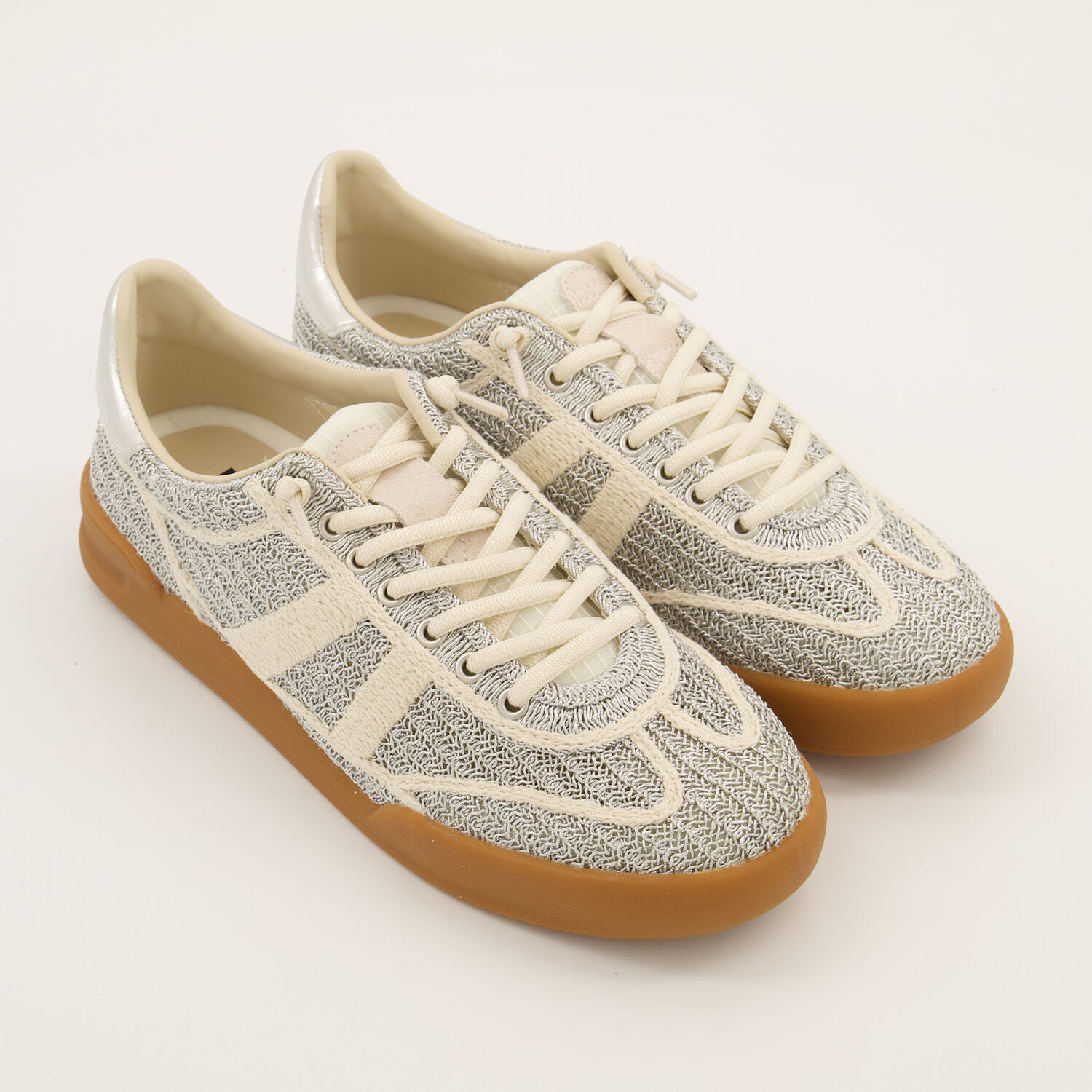 Tk Maxx Guess Trainers Sale Uk Silver Low Cut Knitted Trainers TK