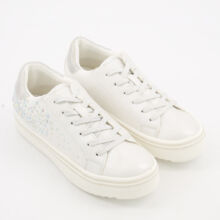 White Embellished Trainers