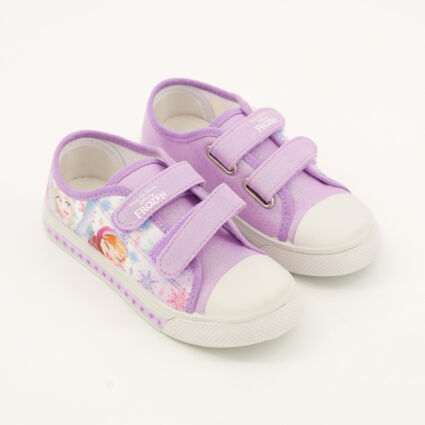 Lilac LED Canvas Trainers - Image 1 - please select to enlarge image
