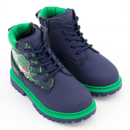 Navy Blue T Rex Boots - Image 1 - please select to enlarge image