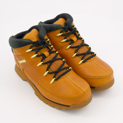 Brown Leather Mid Hiker Boots - Image 1 - please select to enlarge image