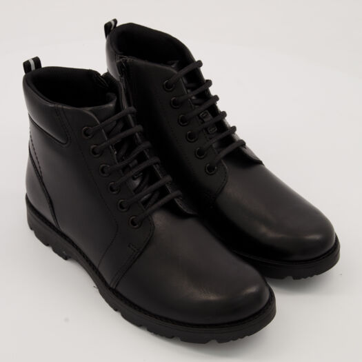 Black Leather Heath Boots - Image 1 - please select to enlarge image