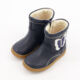 Navy Leather Flash Boots - Image 3 - please select to enlarge image