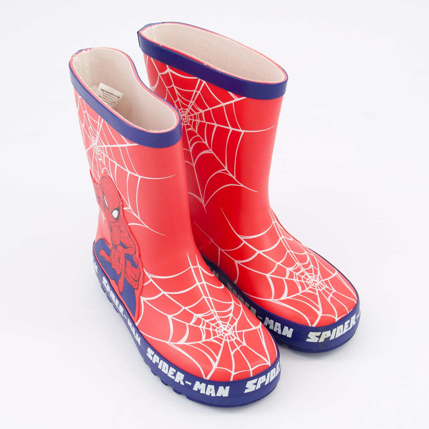 Comic Strip Spiderman Wellies Next Next Boys Red Marvel Spiderman