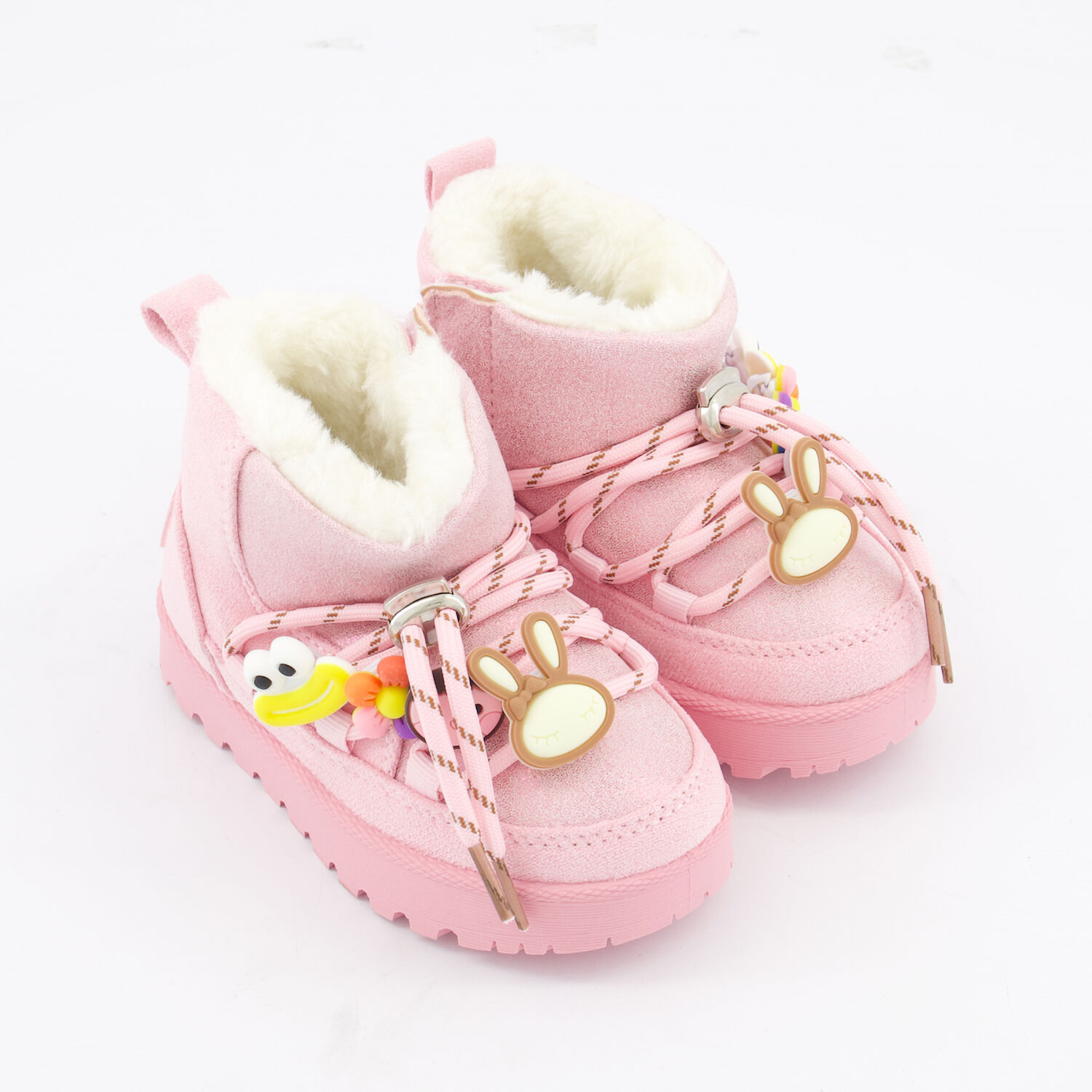 Pink Neon Charms Faux Fur Lined Boots TK Maxx UK