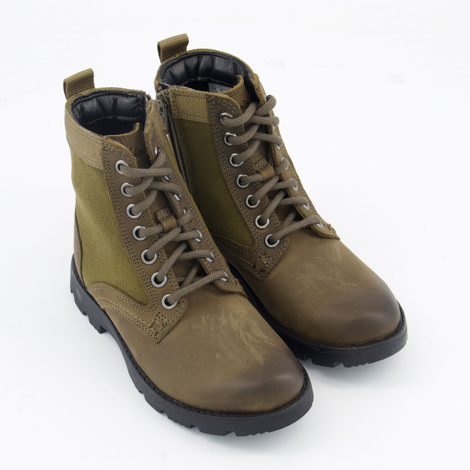 Green Leather Panel Boots TK Maxx UK