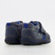 Navy Leather Effect Trainers  - Image 2 - please select to enlarge image