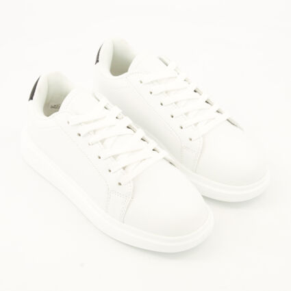White Low Cut Trainers - Image 1 - please select to enlarge image