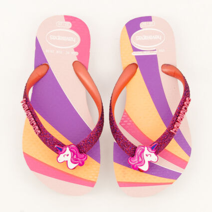Candy Pink Glitter Flip Flops - Image 1 - please select to enlarge image