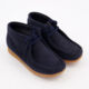 Navy Suede Wallabee Boots - Image 1 - please select to enlarge image