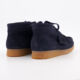 Navy Suede Wallabee Boots - Image 2 - please select to enlarge image