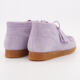 Lilac Suede Wallabee Flat Ankle Boots - Image 2 - please select to enlarge image