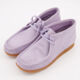 Lilac Suede Wallabee Flat Ankle Boots - Image 3 - please select to enlarge image