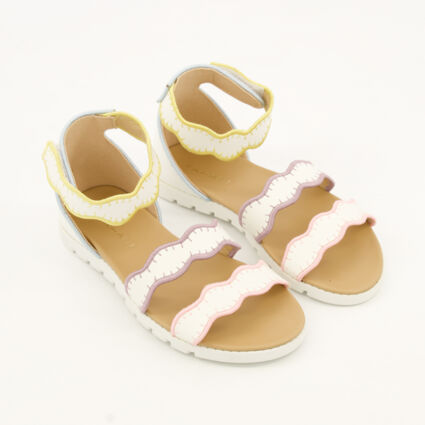 White Razie Sandals - Image 1 - please select to enlarge image