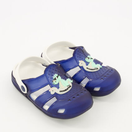 Navy Clog Sandals - Image 1 - please select to enlarge image