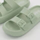 Sage Double Buckle Strap Sandals  - Image 3 - please select to enlarge image
