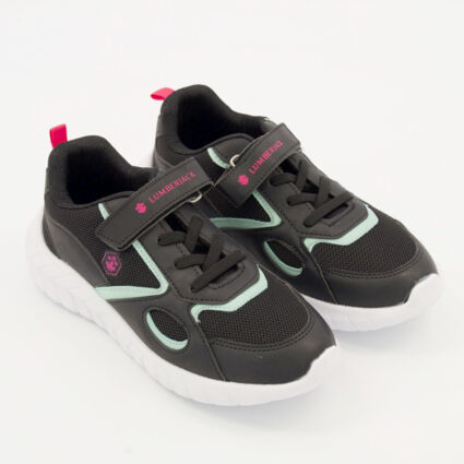 Black & Fuchsia Cable Trainers - Image 1 - please select to enlarge image