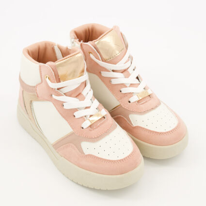 Pink High Top Trainers - Image 1 - please select to enlarge image