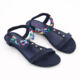 Navy Blue Embellished Sandals - Image 1 - please select to enlarge image