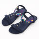 Navy Blue Embellished Sandals - Image 3 - please select to enlarge image