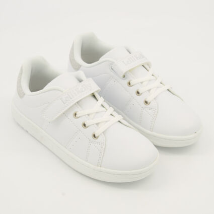 White Glitter Trainers  - Image 1 - please select to enlarge image
