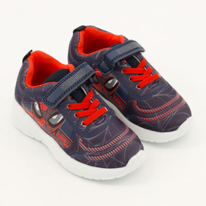 Navy Spiderman Trainers - Image 1 - please select to enlarge image