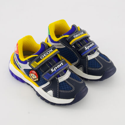 Navy & Royal Blue Tuono Trainers - Image 1 - please select to enlarge image