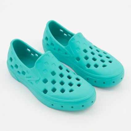 Turquoise Slip On Trk Trainers  - Image 1 - please select to enlarge image
