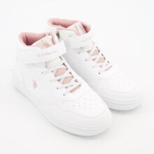 White Branded High Top Trainers