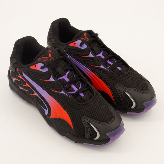 Black & Purple Inhale Trainers - Image 1 - please select to enlarge image