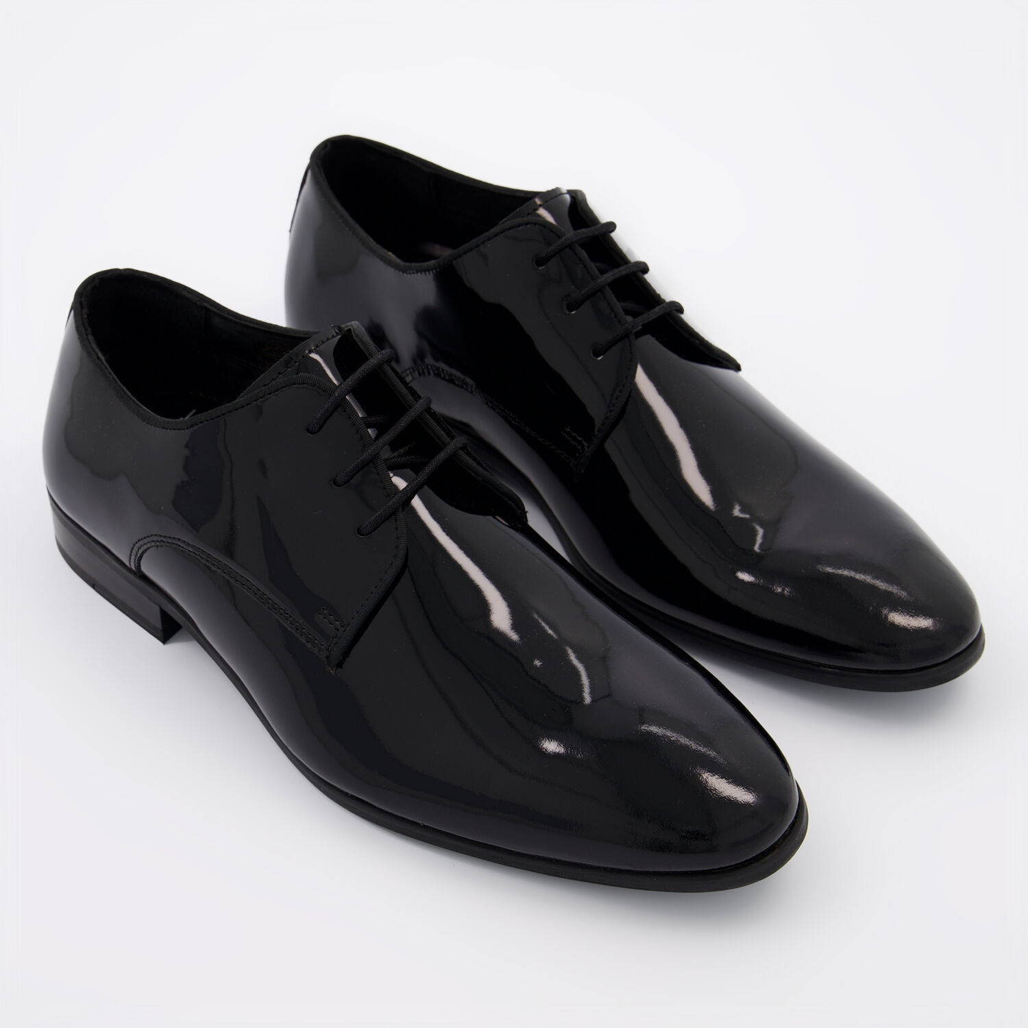 Black Patent Leather Ivy Derby Shoes - TK Maxx UK