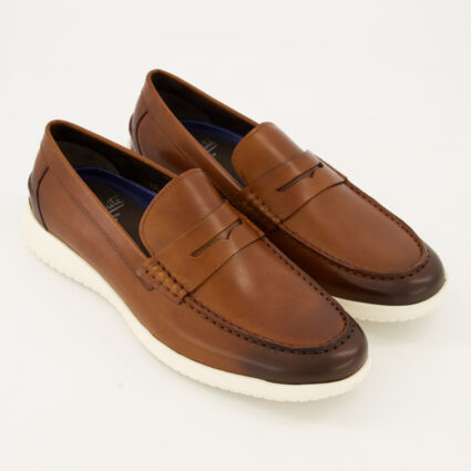 Brown Leather Loafers - Image 1 - please select to enlarge image