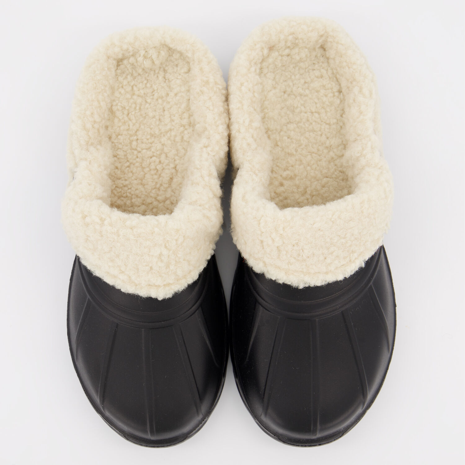 Black Sherpa Lined Sliders - TK Maxx UK