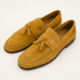 Tan Suede Tassel Loafers - Image 3 - please select to enlarge image
