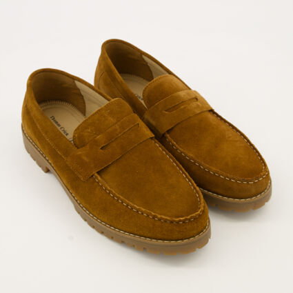 Brown Leather Cleated Loafers - Image 1 - please select to enlarge image