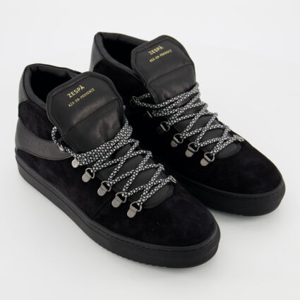 Black Suede High Top Trainers   - Image 1 - please select to enlarge image