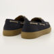 Navy Leather Boat Shoes  - Image 2 - please select to enlarge image