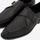 Black Leather Buckle Shoes  - Image 3 - please select to enlarge image
